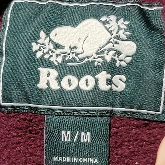 Roots Women's Hooded Sweatshirt Classic Burgundy Size M - Picture 11 of 13